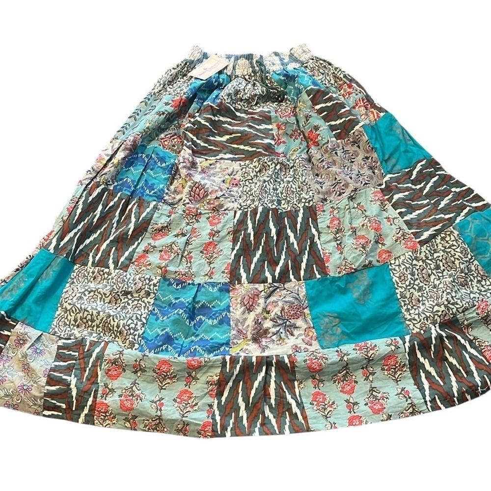 NWT MANU Fashions Multi Colored Maxi Skirt Size Medium